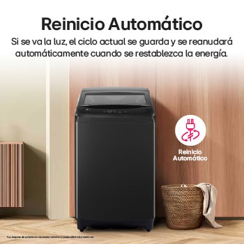 LG Lavadora LG 13kg, carga superior con TurboDrum™, Onyx Negro, WT13OBVTB